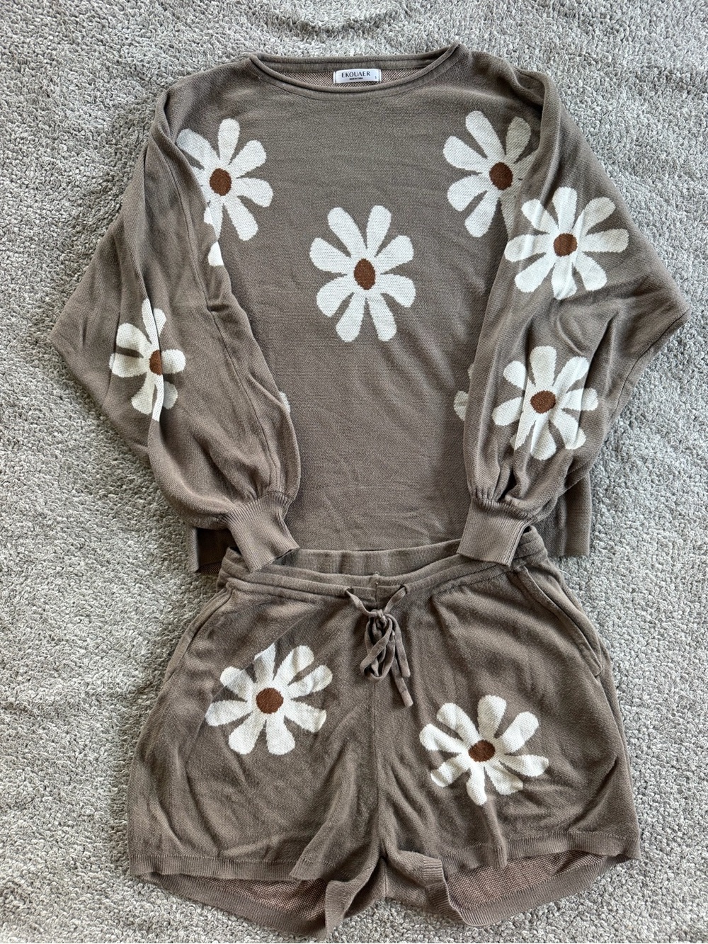 Amazon (Ekouaer) Brown Daisy Outfit